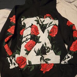 Floral Black Hoodie Jacket